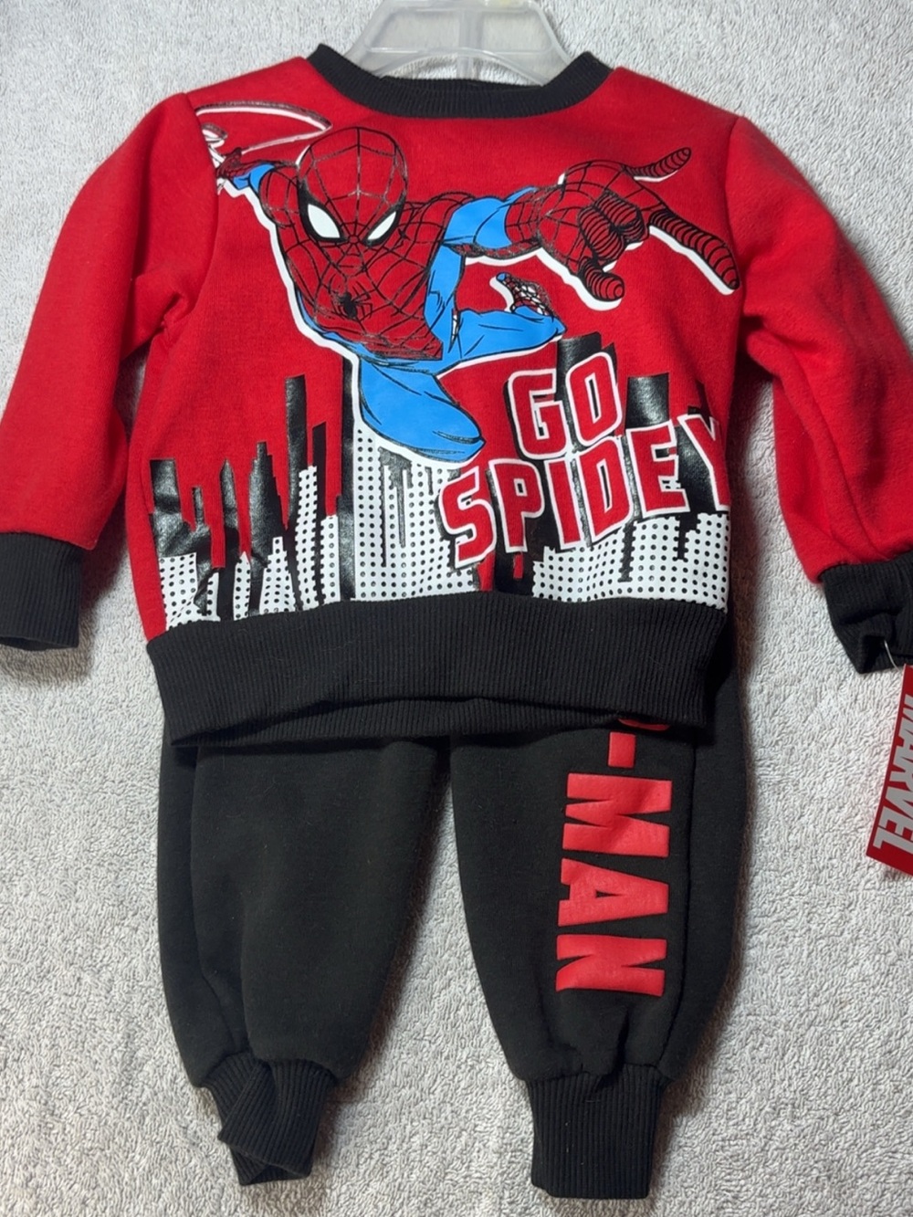 Marvel Spider-Man Red, Black & Blue Kids Sweatshirt and Joggers Set